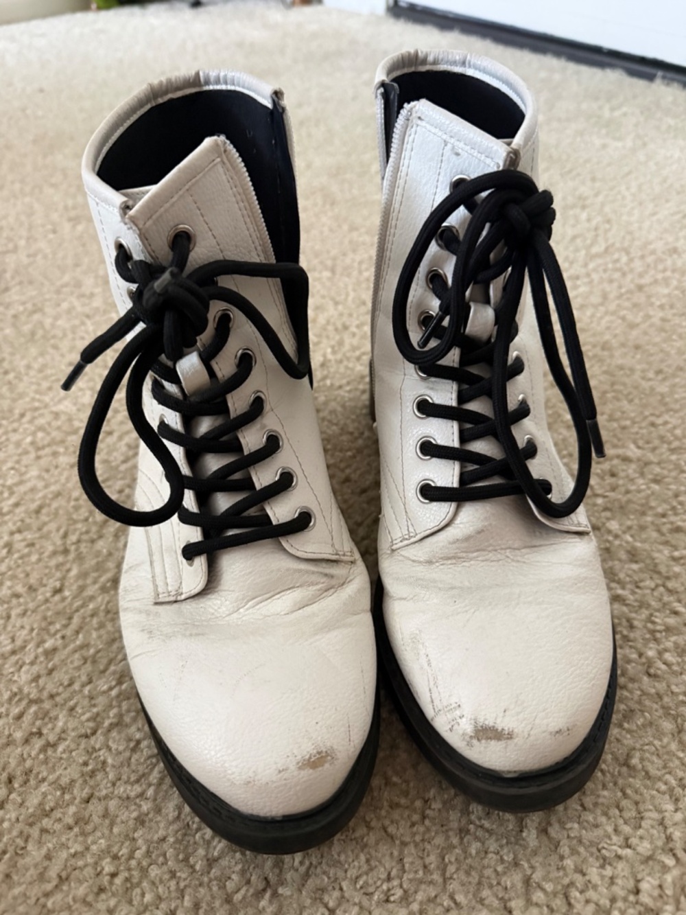 White Combat Boot - Picture 2 of 5